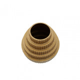 Deomali Large Ombre Gold And Black Vase, Gold
