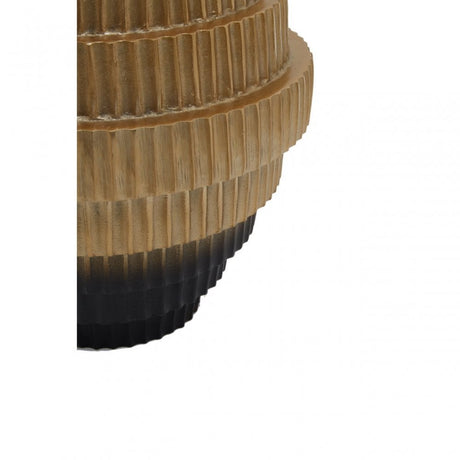 Deomali Large Ombre Gold And Black Vase, Gold