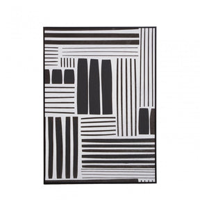 Astratto Retro Grace Stripes Wall Art, Black