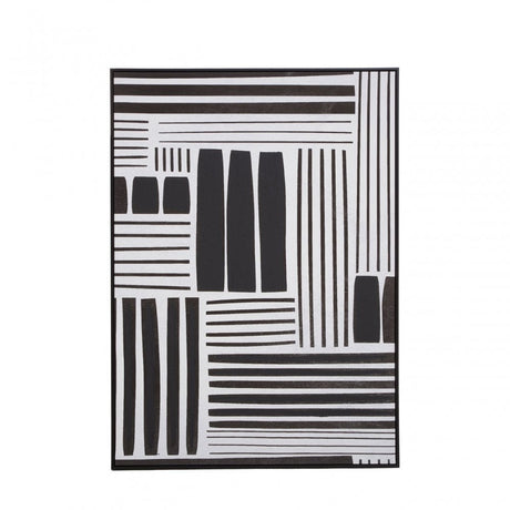 Astratto Retro Grace Stripes Wall Art, Black