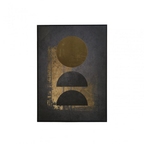 Astratto Gold Foil Canvas Artwork, Black