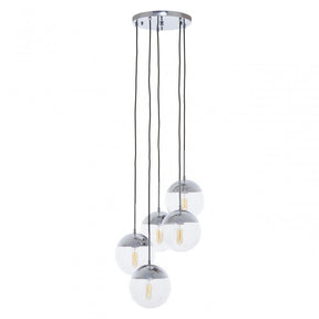 Revive Chrome Finish Five Pendant Lights