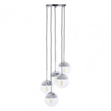 Revive Chrome Finish Five Pendant Lights