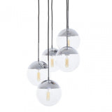Revive Chrome Finish Five Pendant Lights