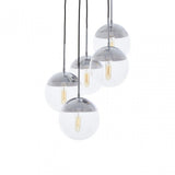 Revive Chrome Finish Five Pendant Lights