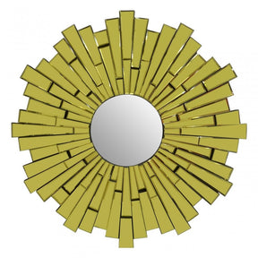 Dia Glitzy Large Circular Wall Mirror, Gold