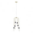 Lagona 6 Bulb Gold Finish Pendant Light, Gold