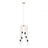 Lagona 6 Bulb Gold Finish Pendant Light, Gold