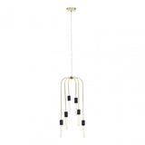 Lagona 6 Bulb Gold Finish Pendant Light, Gold