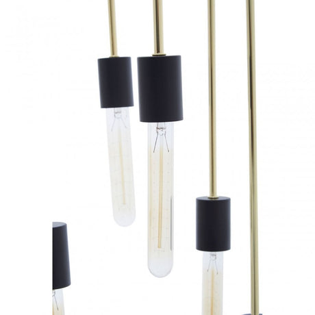 Lagona 6 Bulb Gold Finish Pendant Light, Gold
