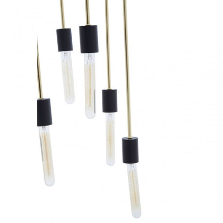 Lagona 6 Bulb Gold Finish Pendant Light, Gold