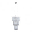 Salasco 3 Tier Nickel Finish Chandelier 38Cm, Silver