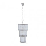 Salasco 3 Tier Nickel Finish Chandelier 38Cm, Silver