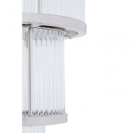 Salasco 3 Tier Nickel Finish Chandelier 38Cm, Silver