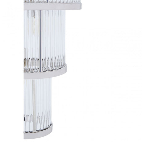 Salasco 3 Tier Nickel Finish Chandelier 38Cm, Silver