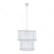 Salasco 2 Tier Nickel Finish Glass Chandelier, Silver