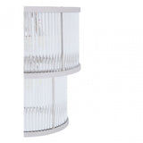Salasco 2 Tier Nickel Finish Glass Chandelier, Silver