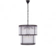 Salasco 2 Tier Antique Black Glass Chandelier, Black