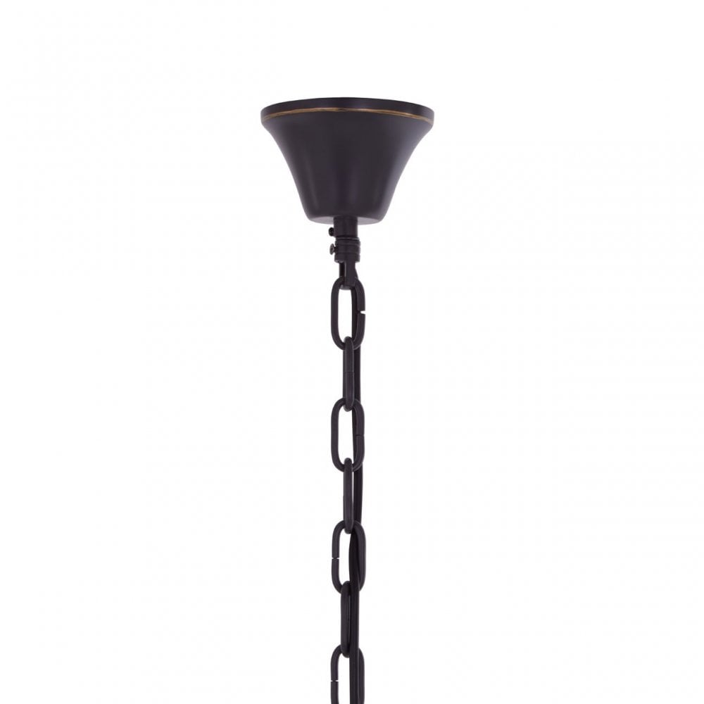 Salasco 2 Tier Antique Black Glass Chandelier, Black
