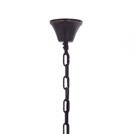 Salasco 2 Tier Antique Black Glass Chandelier, Black