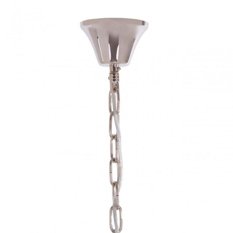 Salasco 3 Tier Nickel Finish Glass Chandelier, Silver