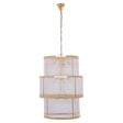 Salasco 3 Tier Gold Finish Glass Chandelier, Gold