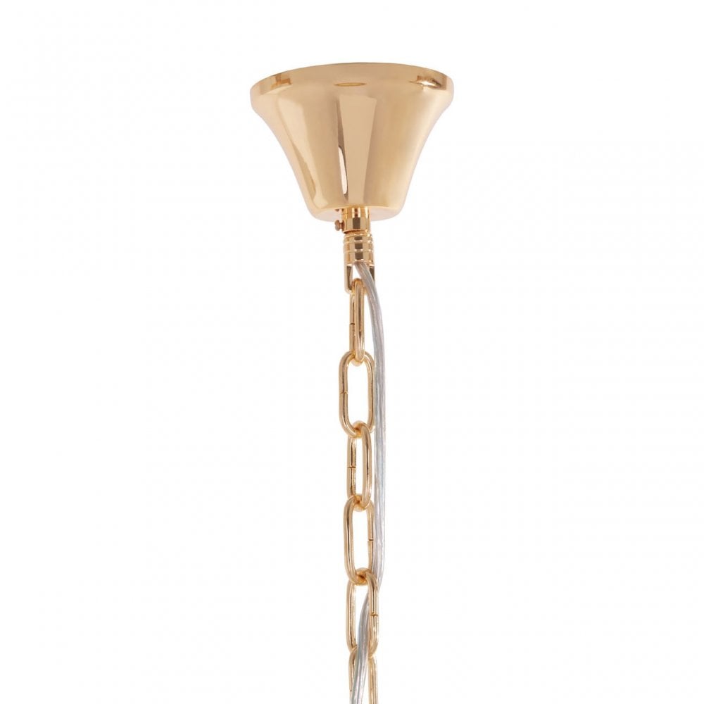 Salasco 3 Tier Gold Finish Glass Chandelier, Gold