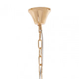 Salasco 3 Tier Gold Finish Glass Chandelier, Gold