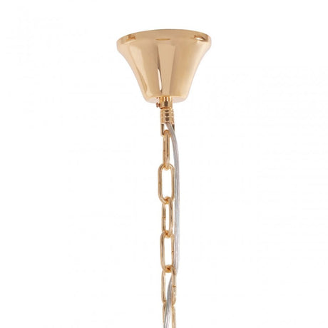 Salasco 3 Tier Gold Finish Glass Chandelier, Gold