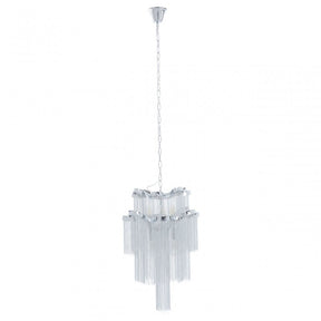 Lerici 2 Tier 6 Light Chrome Pendant 51Cm, Silver