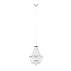 Lerici 6 Light Chrome Pendant 39Cm, Silver