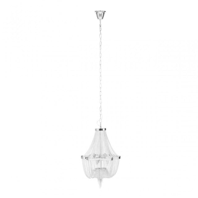 Lerici 6 Light Chrome Pendant 39Cm, Silver