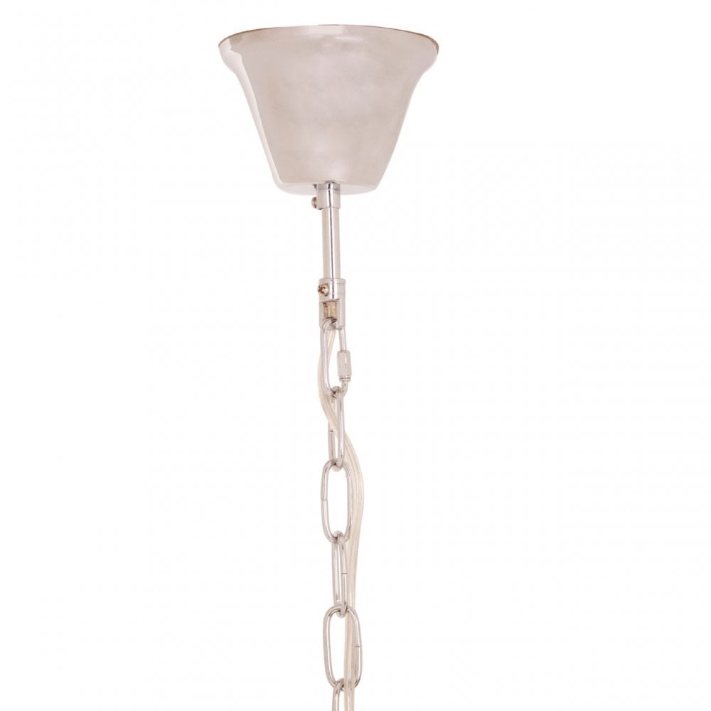 Lerici 6 Light Chrome Pendant 39Cm, Silver