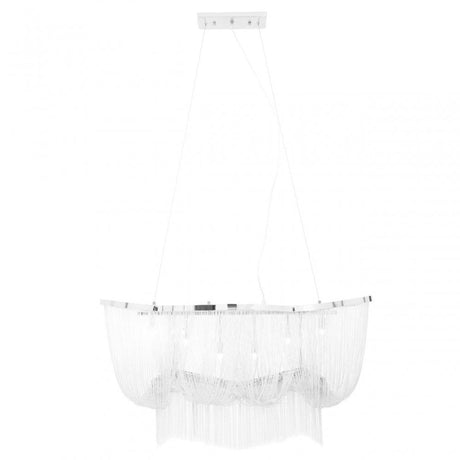 Lerici 6 Light Chrome Pendant 99X35Cm, Silver