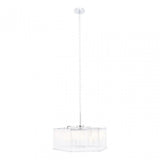 Lerci 6 Light Hexagonal Chrome Pendant Light, Silver