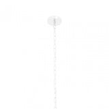 Lerci 6 Light Hexagonal Chrome Pendant Light, Silver