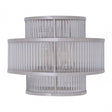 Salasco 3 Tier Nickel Finish Glass Wall Light, Silver