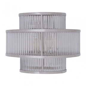 Salasco 3 Tier Nickel Finish Glass Wall Light, Silver