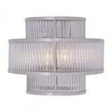 Salasco 3 Tier Nickel Finish Glass Wall Light, Silver