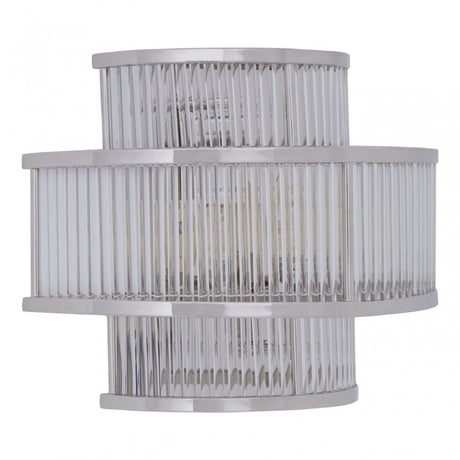 Salasco 3 Tier Nickel Finish Glass Wall Light, Silver