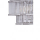 Salasco 3 Tier Nickel Finish Glass Wall Light, Silver