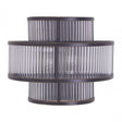 Salasco 3 Tier Black Finish Glass Wall Light, Black