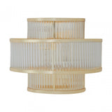 Salasco 3 Tier Gold Finish Glass Wall Light, Gold