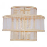 Salasco 3 Tier Gold Finish Glass Wall Light, Gold