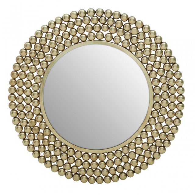 Templar Iron Wall Mirror, Gold