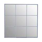 Grid Wall Mirror With Silver Finish Frame, Silver