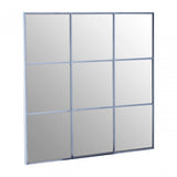 Grid Wall Mirror With Silver Finish Frame, Silver