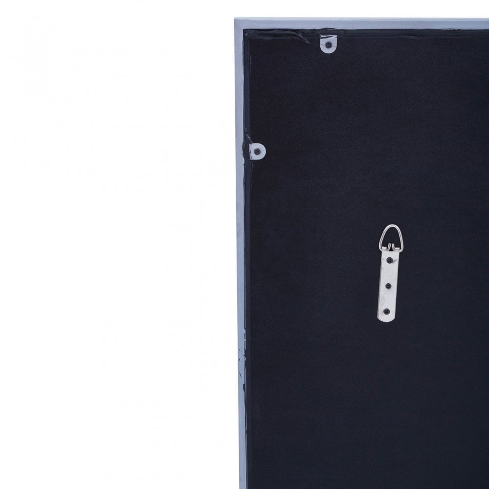 Grid Wall Mirror With Silver Finish Frame, Silver