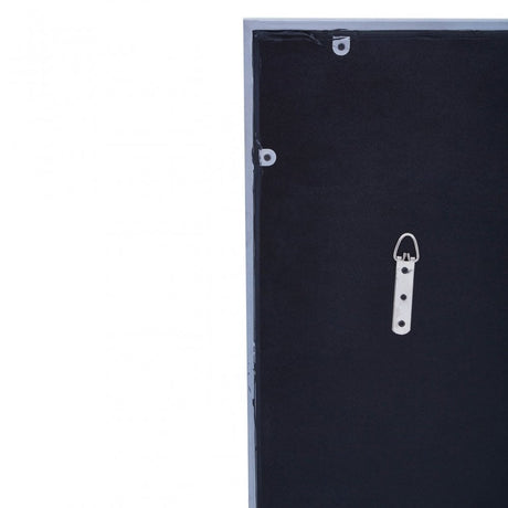 Grid Wall Mirror With Silver Finish Frame, Silver
