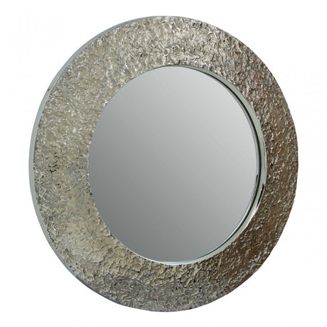 Akola Nickle Finish Wall Mirror